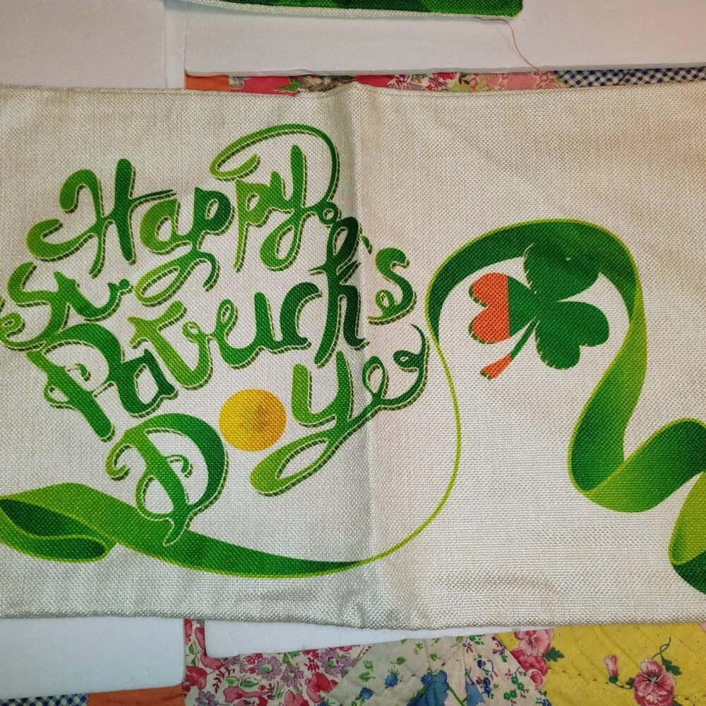 Set of four St. Patrick's pillow covers